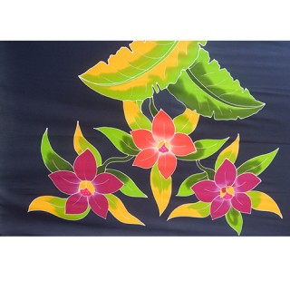 rayon sarong three flower handpainting made in bali